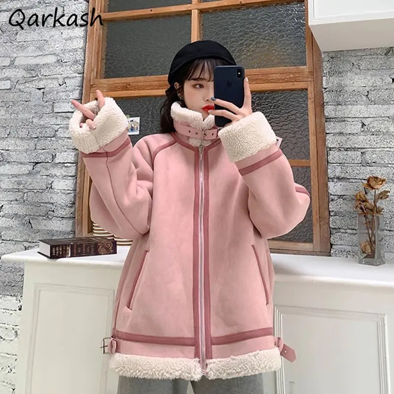 Women's Vintage Patchwork Stand Collar Winter Parka