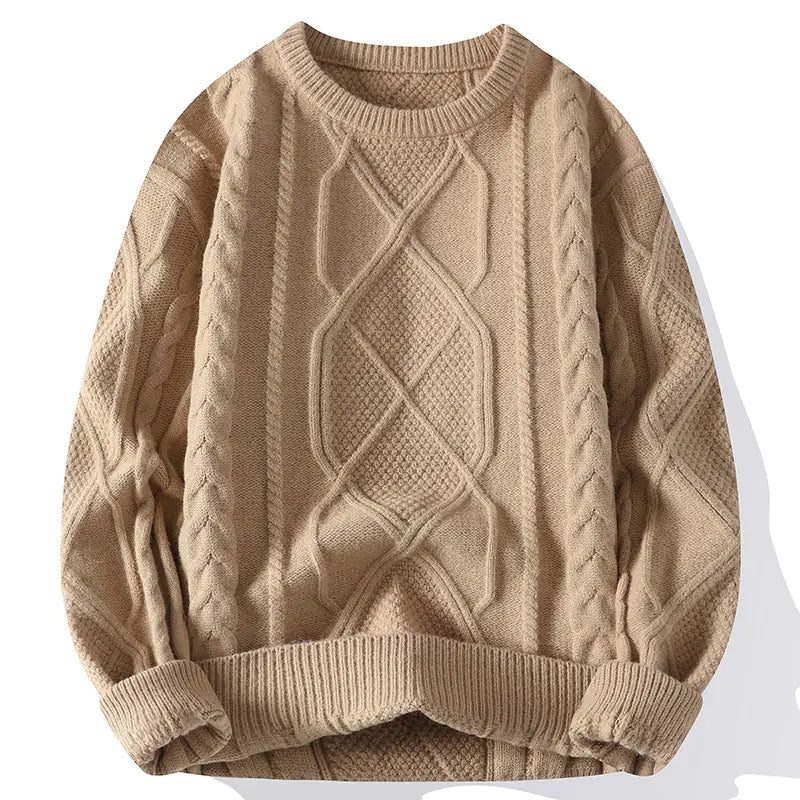 Men's Knit Pullover Sweater for Autumn and Winter