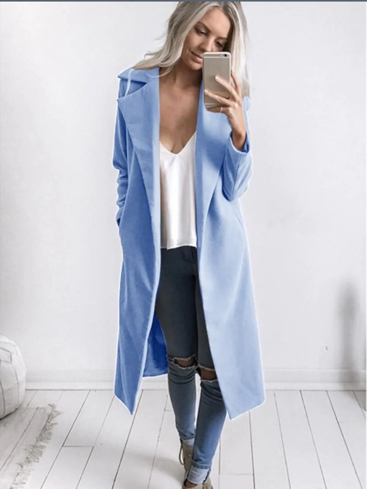 Mid-Length Woolen Coat for Stylish Warmth