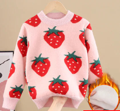 Children's Leopard-Print Mink Wool Sweater
