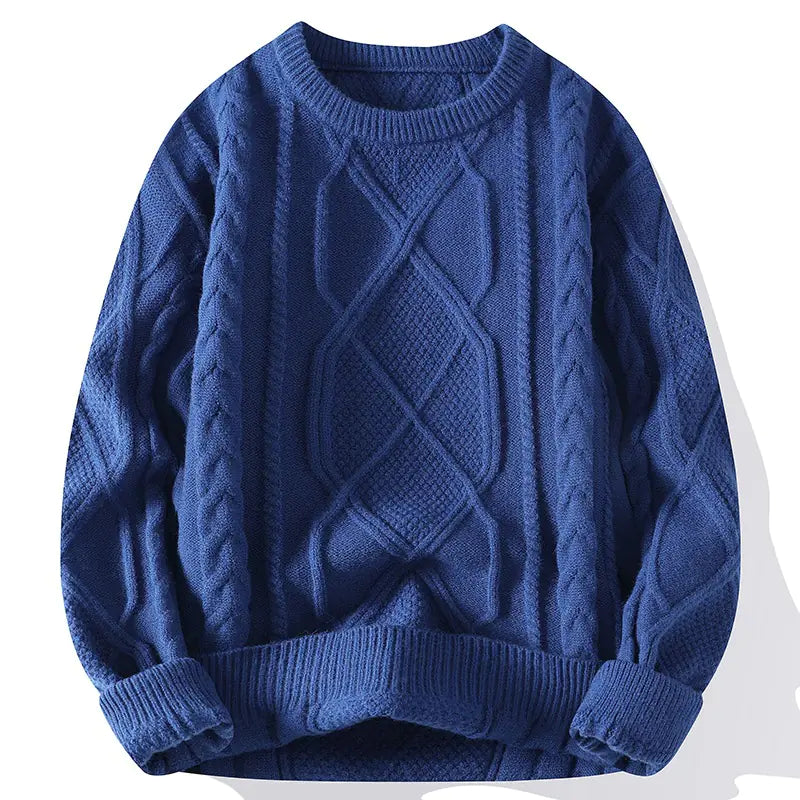 Men's Knit Pullover Sweater for Autumn and Winter