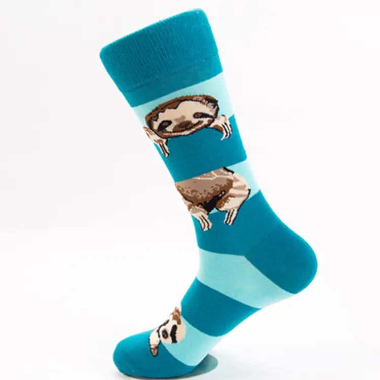 Cotton Sloth Pattern Socks for Autumn and Winter Fashion
