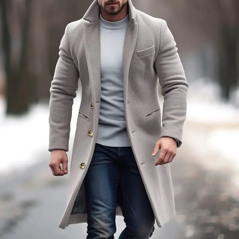 Korean Style Loose Mid-Length Casual Windbreaker Jacket