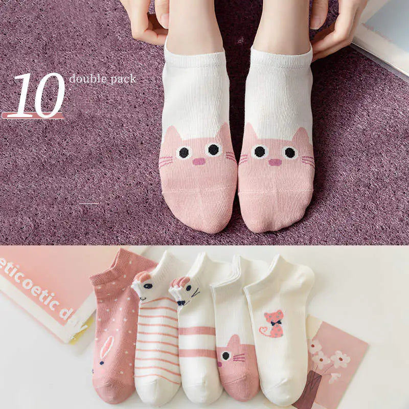 Japanese Cartoon Casual Socks for Women