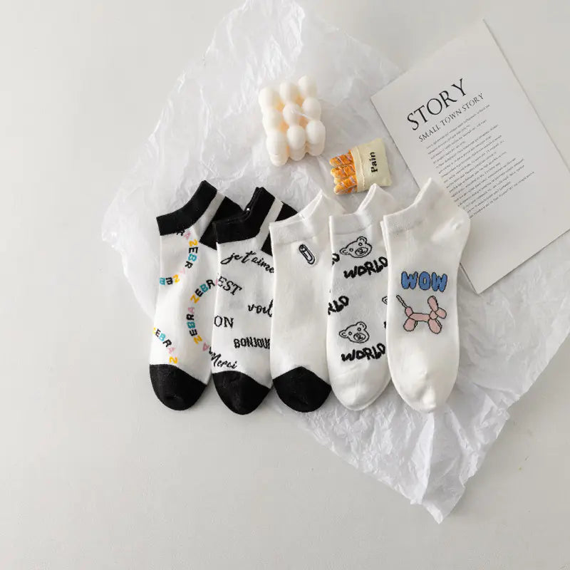Japanese Cartoon Casual Socks for Women