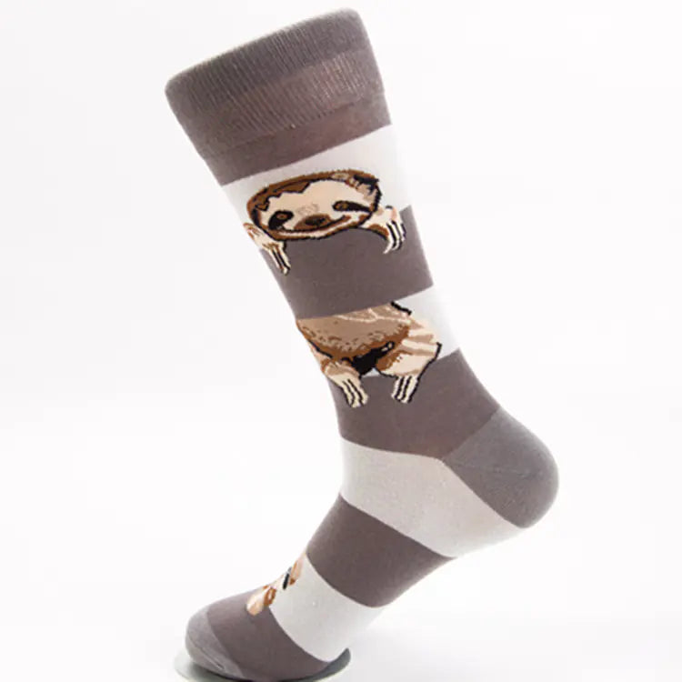 Cotton Sloth Pattern Socks for Autumn and Winter Fashion
