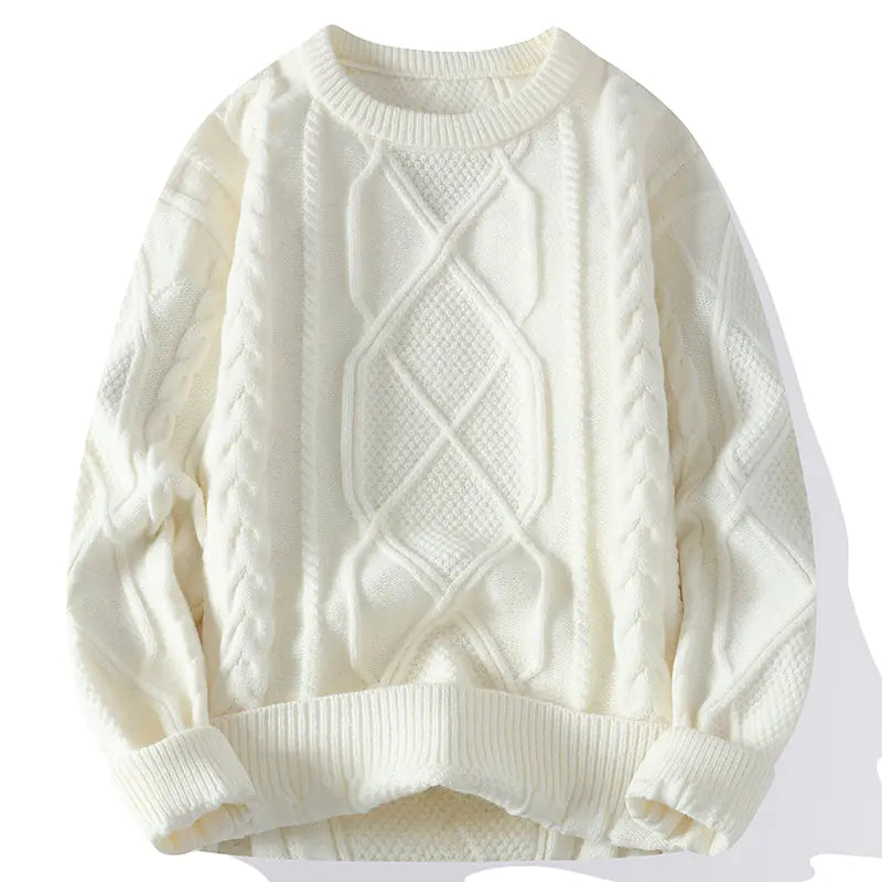 Men's Knit Pullover Sweater for Autumn and Winter