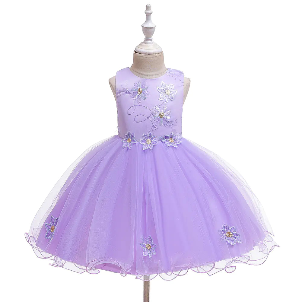 Floral Princess Dress for One Year Old Girls