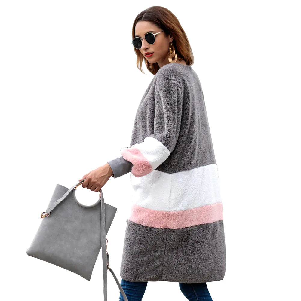 Long Sleeve Knitted Cardigan Sweater for Women