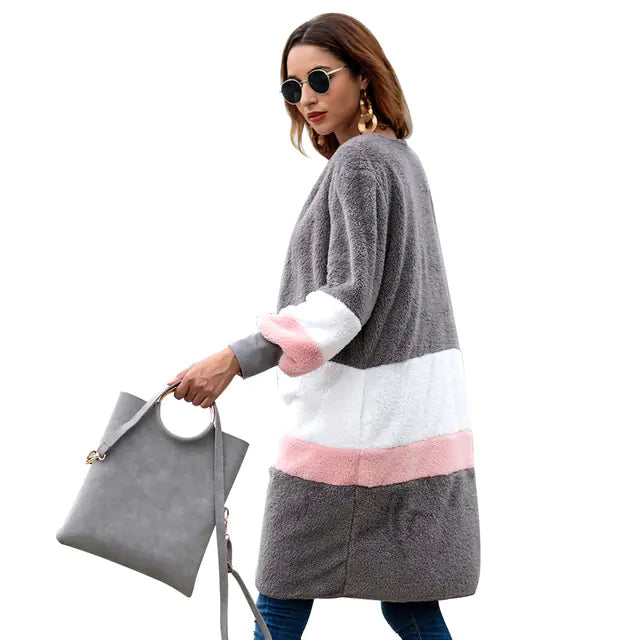 Long Sleeve Knitted Cardigan Sweater for Women