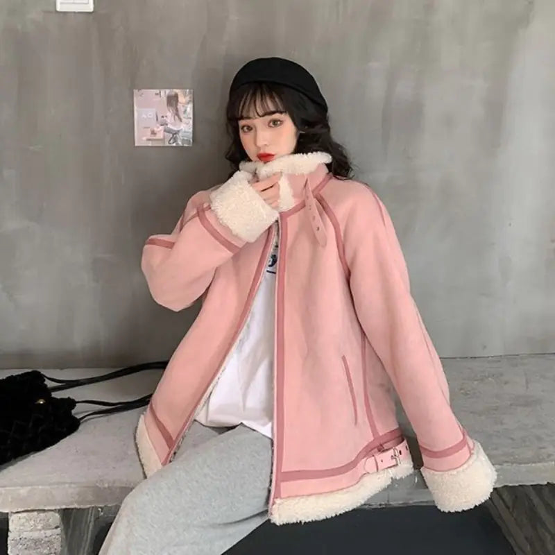 Women's Vintage Patchwork Stand Collar Winter Parka